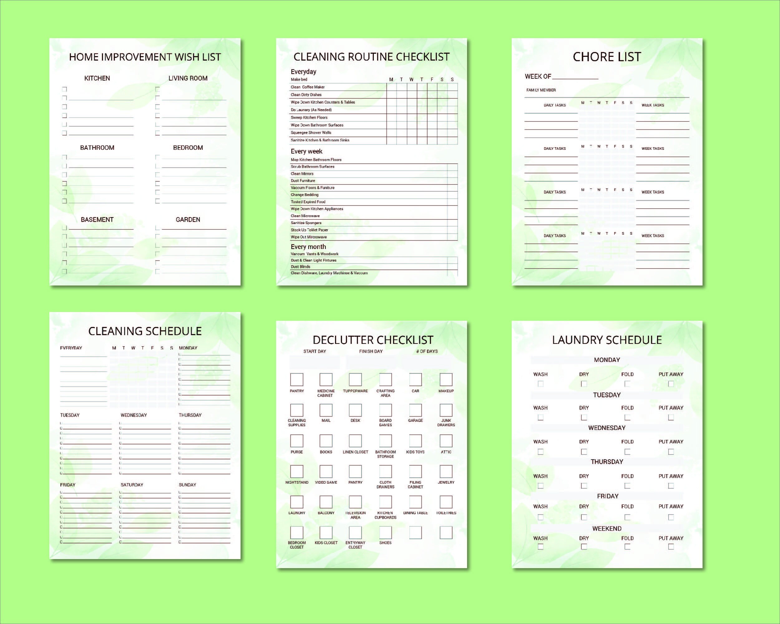 Home Management Planner Printable,home Organization Planner,household Planner Printables