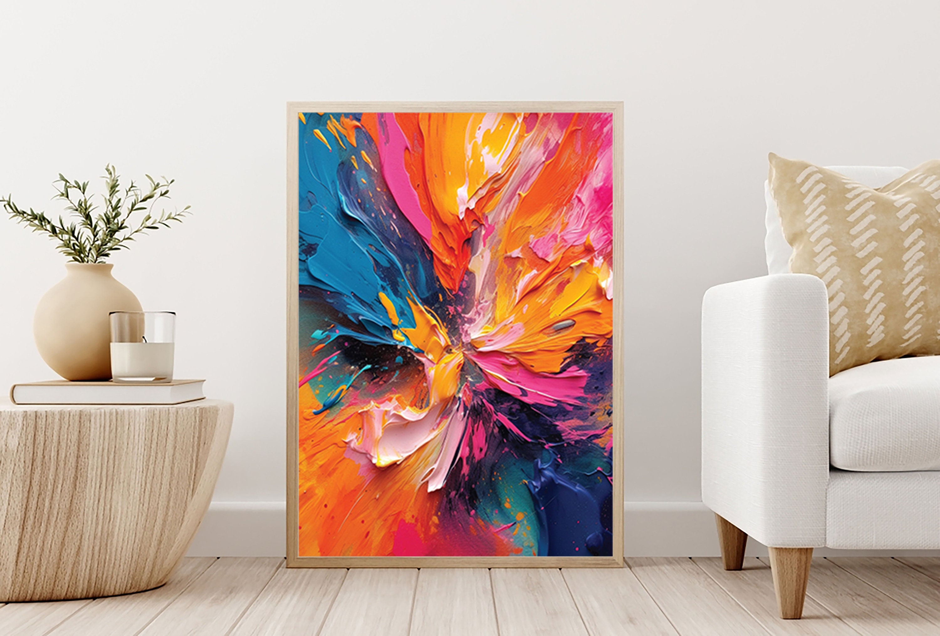Abstract Wall Art Set, Colorful Wall Art Printable, Wall Art Abstract Set of 3 Prints,wall Decor
