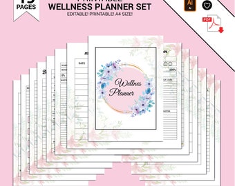 Wellness Journal, Wellness Planner, Mental Health Journal, Self Care Journal, Self Care Planner, Depression Therapy Wellness
