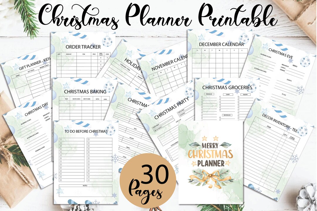 Printable Christmas Planner,christmas Organizer,christmas Binder ...