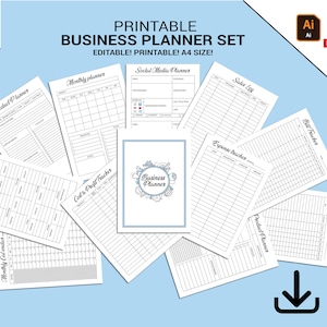 Business Organizer, Business Planner Printable, Small Business Plan ,Business Trackers,Business Plan Analysis,Start Up Workbook