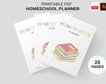 Homeschool Planner bearbeitbar, Homeschool Planer druckbar, Lektionsplaner, Homeschool Planner, Homeschool Organizer