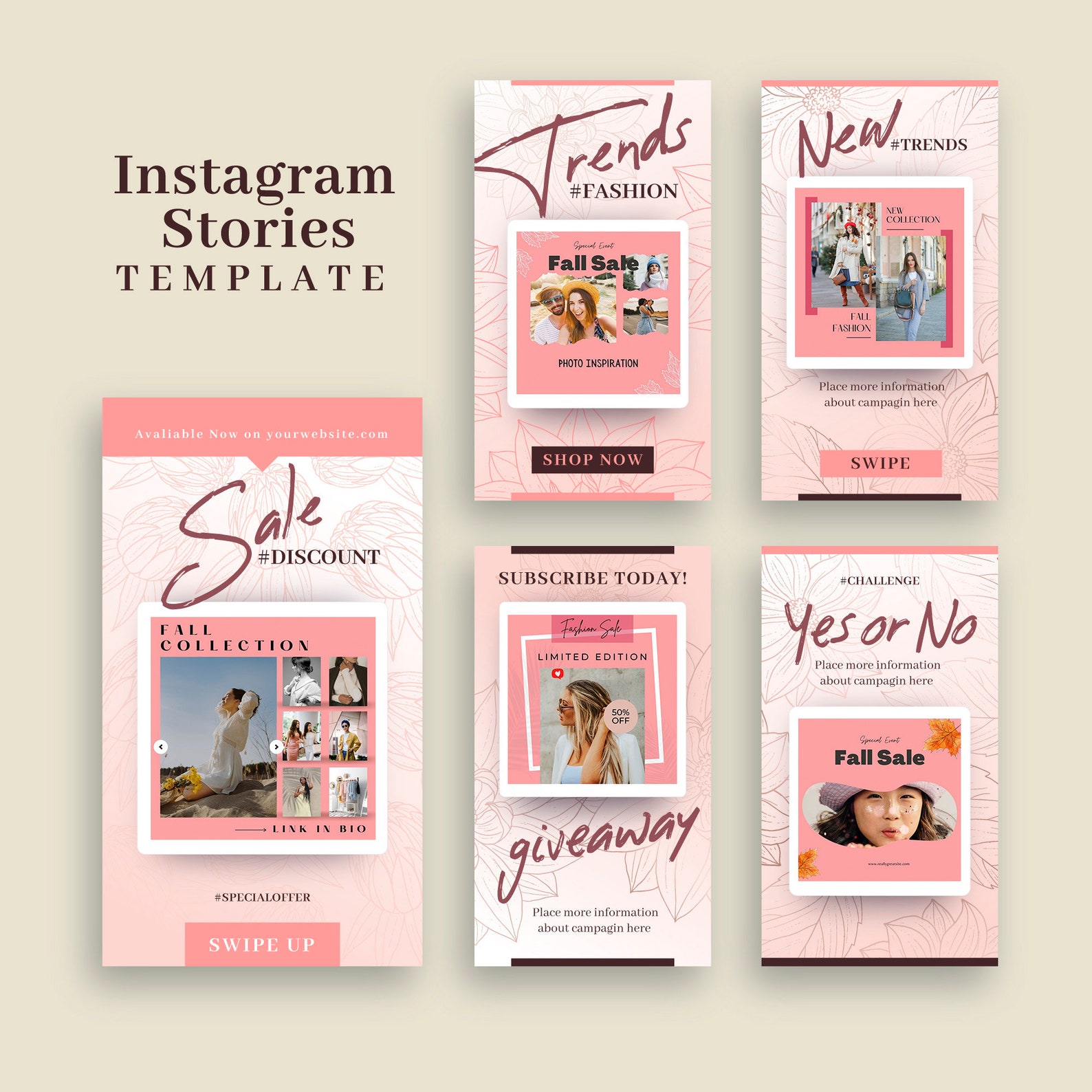 Fashion Instagram Templates,social Media Bundle, Instagraam Post and Fashion Instagram Templates,social Media Bundle, Instagraam Post and