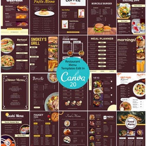 Food Menu Editable,Menu Template,Restaurant Cafe Food Menu,Menu Design,Minimalist Menu,Fast Food Restaurant Menu Template