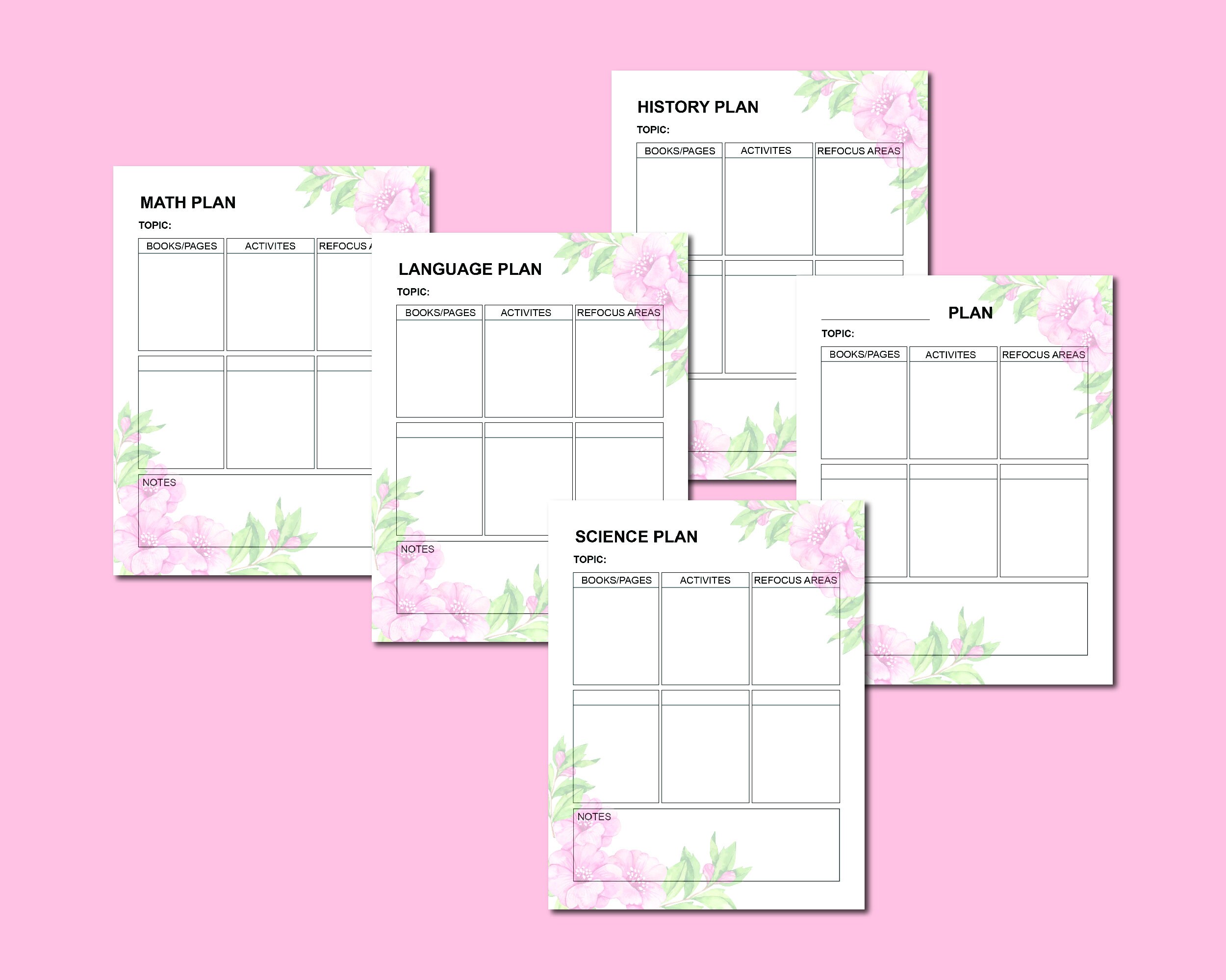 Homeschool Planner Printable Pageshomeschool Planning - Etsy