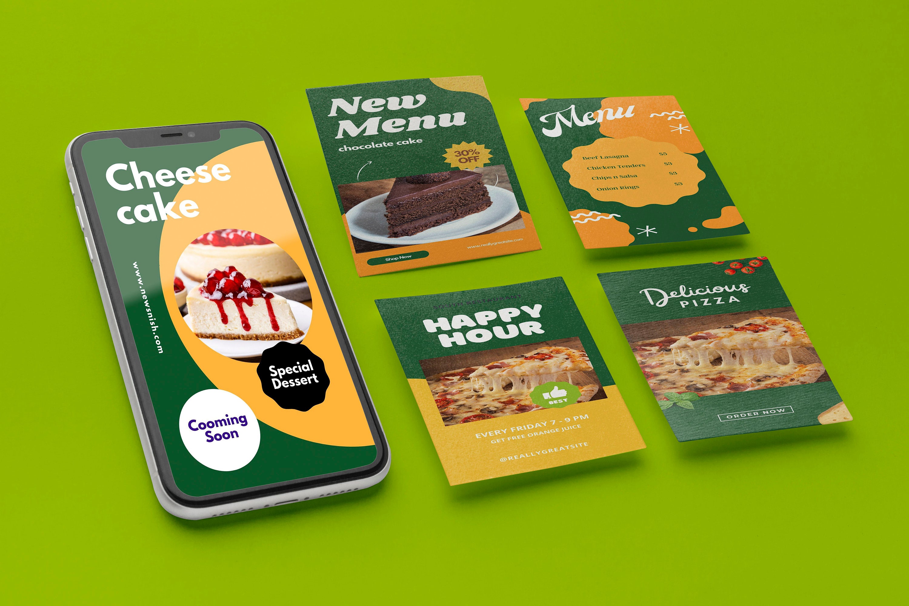 Modern Food Story Templates,printable Restaurant Story, Food Instagram