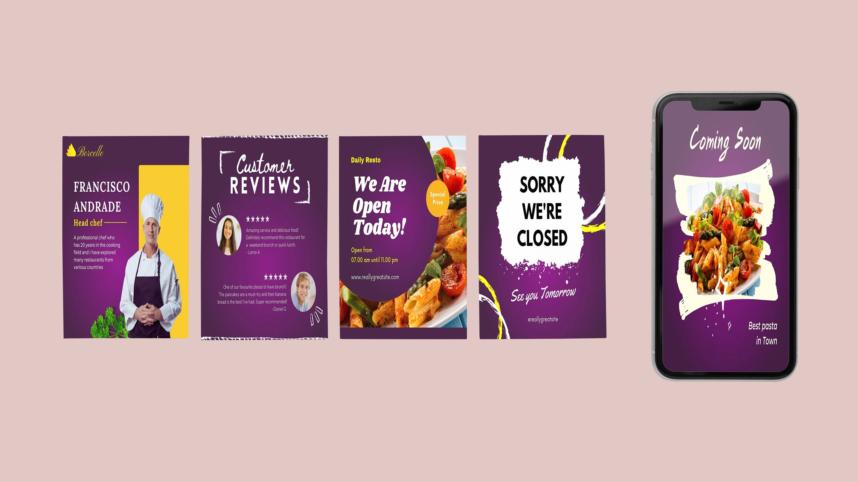 Food Instagram Story,editable Restaurant Instagram Posts, Food ...