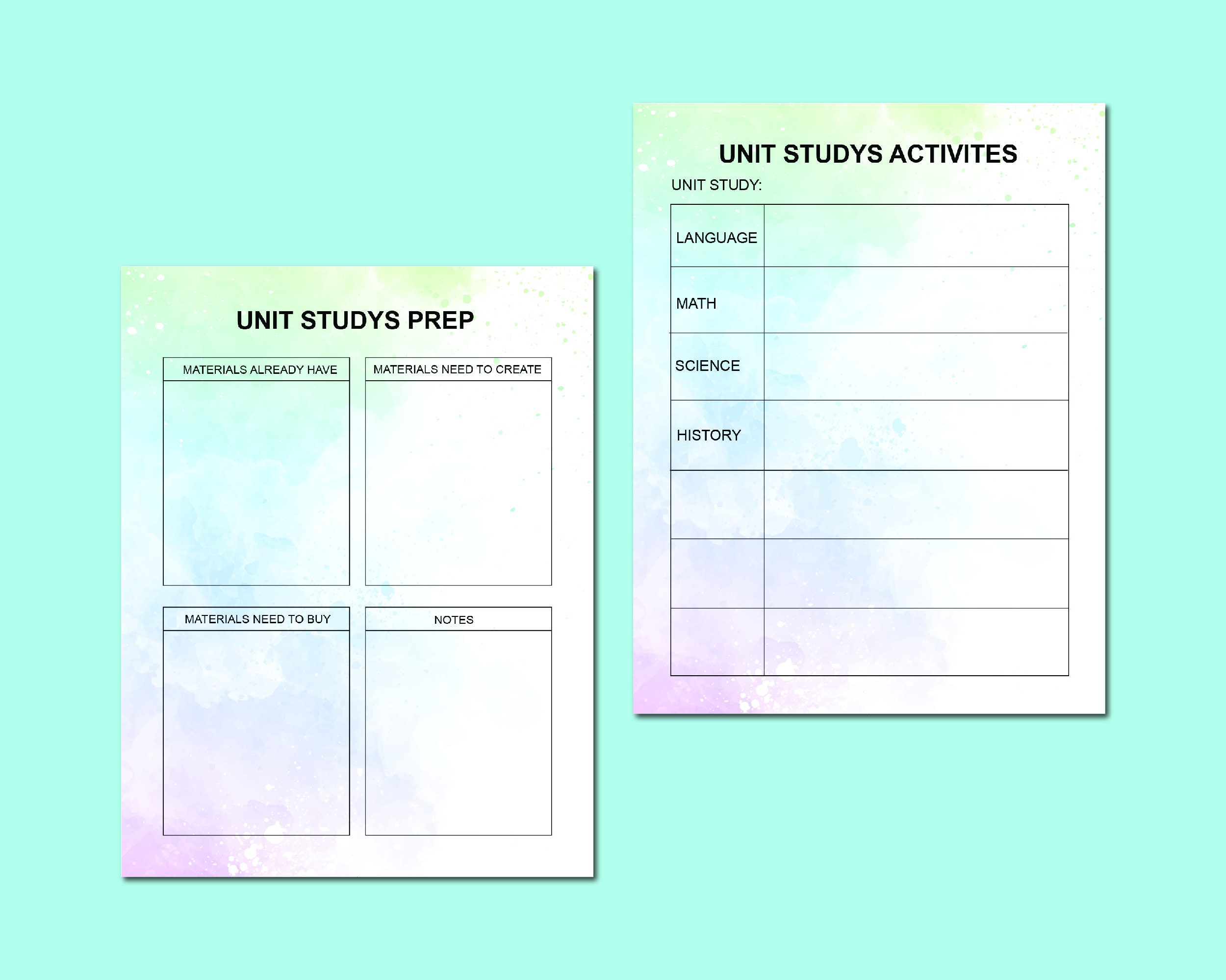 Homeschool Planner Printable Homeschooling Academic Planner Study ...