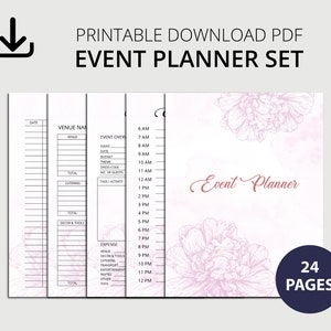 Event Planner Template | Printable Event Planner | Party Planner | Event Planning PDF | Party Checklist | Instant Digital Download