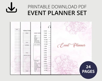 Event Planner Template | Printable Event Planner | Party Planner | Event Planning PDF | Party Checklist | Instant Digital Download
