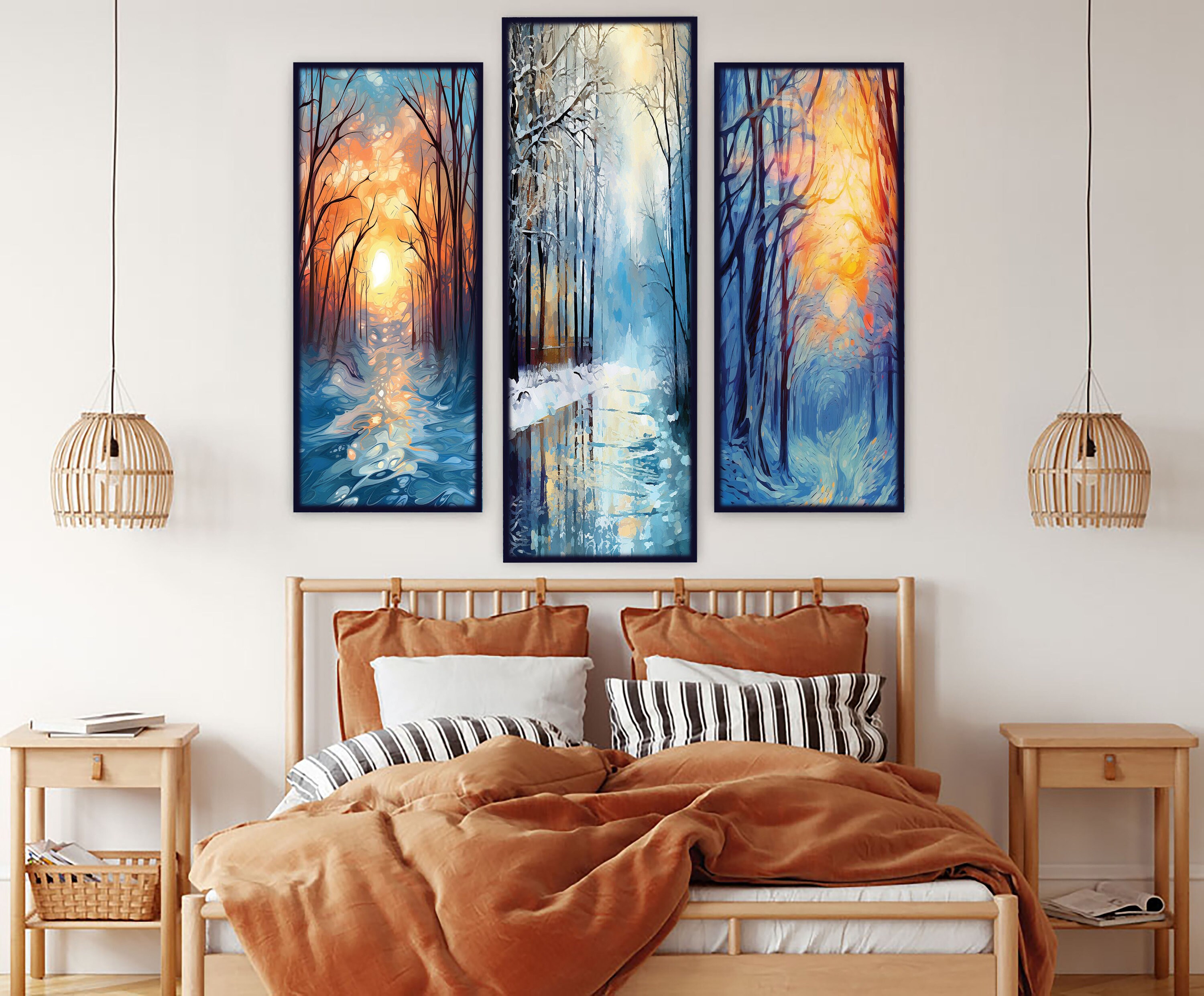 Abstract Neutral Wall Art Set of 3 Prints,gallery Wall Set,printable