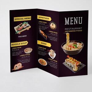 Food Trifold Brochure, Restaurant Brochure Design, Modern Food Shop Brochure food Business TamptatePrintable and editable with Canva image 6