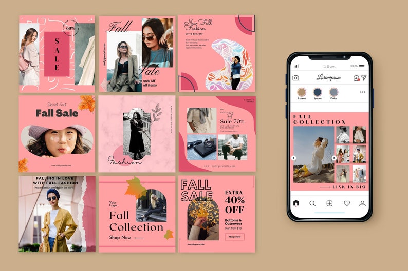 Stylish and Colorful Instagram Templates Social Media Etsy Stylish and Colorful Instagram Templates Social Media Etsy