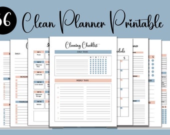 Afdrukbare schoonmaakplanner, bewerkbaar schoonmaakschema, schoonmaakchecklist, maandelijkse schoonmaak, wekelijkse schoonmaak, huiskarweienlijst