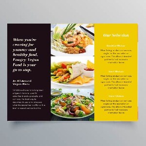 Food Trifold Brochure, Restaurant Brochure Design, Modern Food Shop Brochure food Business TamptatePrintable and editable with Canva image 9