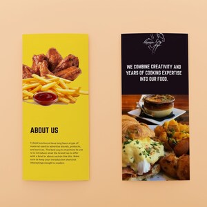 Food Trifold Brochure, Restaurant Brochure Design, Modern Food Shop Brochure food Business TamptatePrintable and editable with Canva image 10