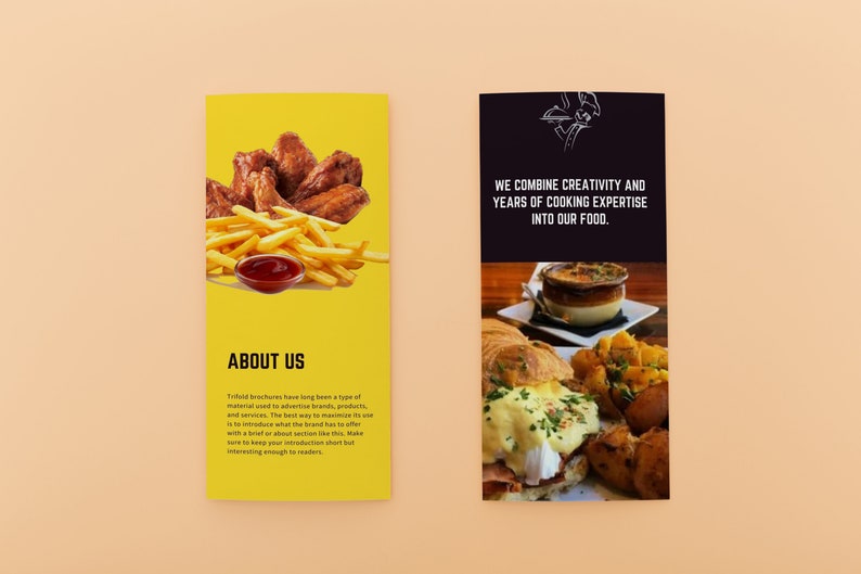 Food Trifold Brochure, Restaurant Brochure Design, Modern Food Shop Brochure food Business TamptatePrintable and editable with Canva image 10