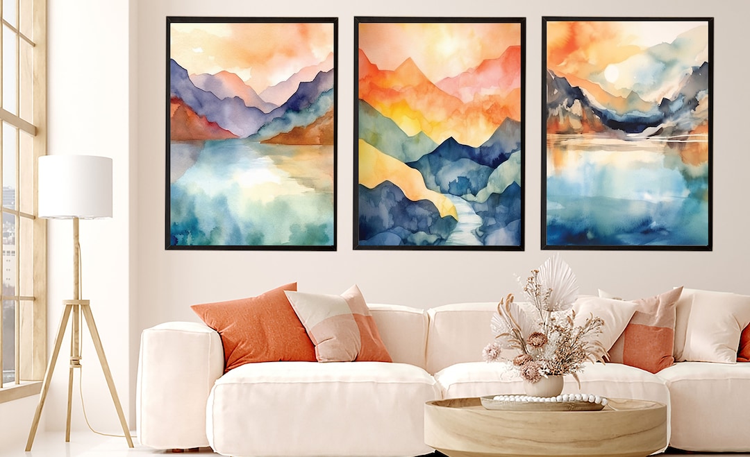 Summit to Valley Living Room Wall Artmountainous Horizons and Etsy