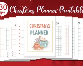 Kerstplanner, Kerstplanner Notebook, Vakantieplanner, Kerstbinder, Cadeauplanner, Kerstplanner Afdrukbaar