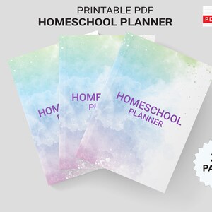 Homeschool Planner Printable | Homeschooling | Academic Planner  | Study Planner |lesson plan template