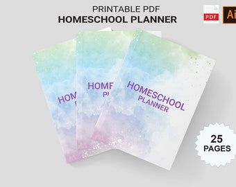 Planer edukacji domowej do druku | Edukacja domowa | Planer akademicki | Planer nauki | szablon planu lekcji