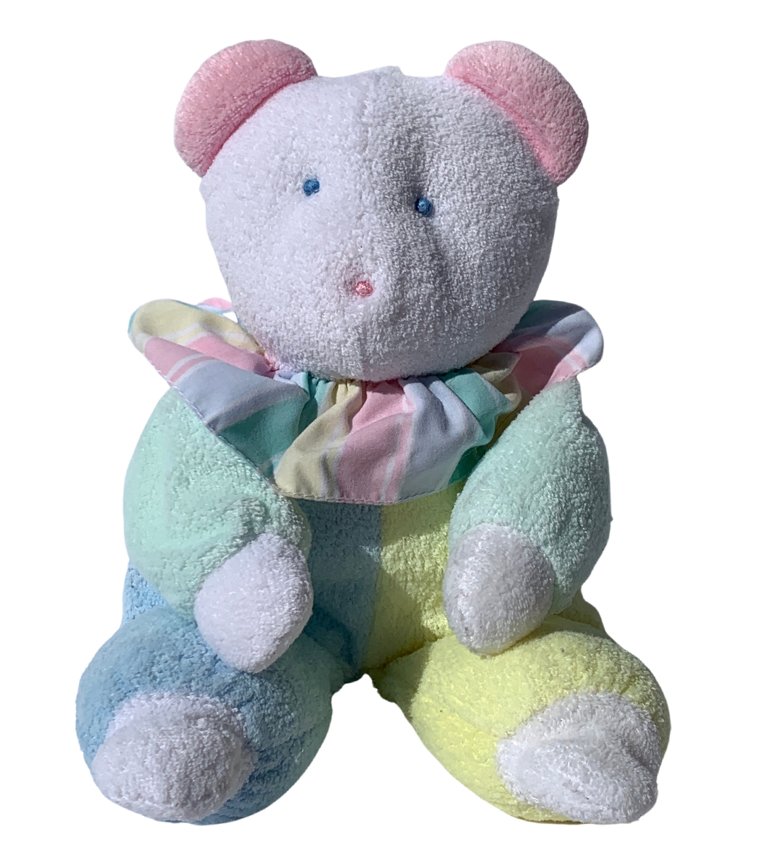Vintage Eden Pastel Terry Cloth Clown Circus Teddy Bear
