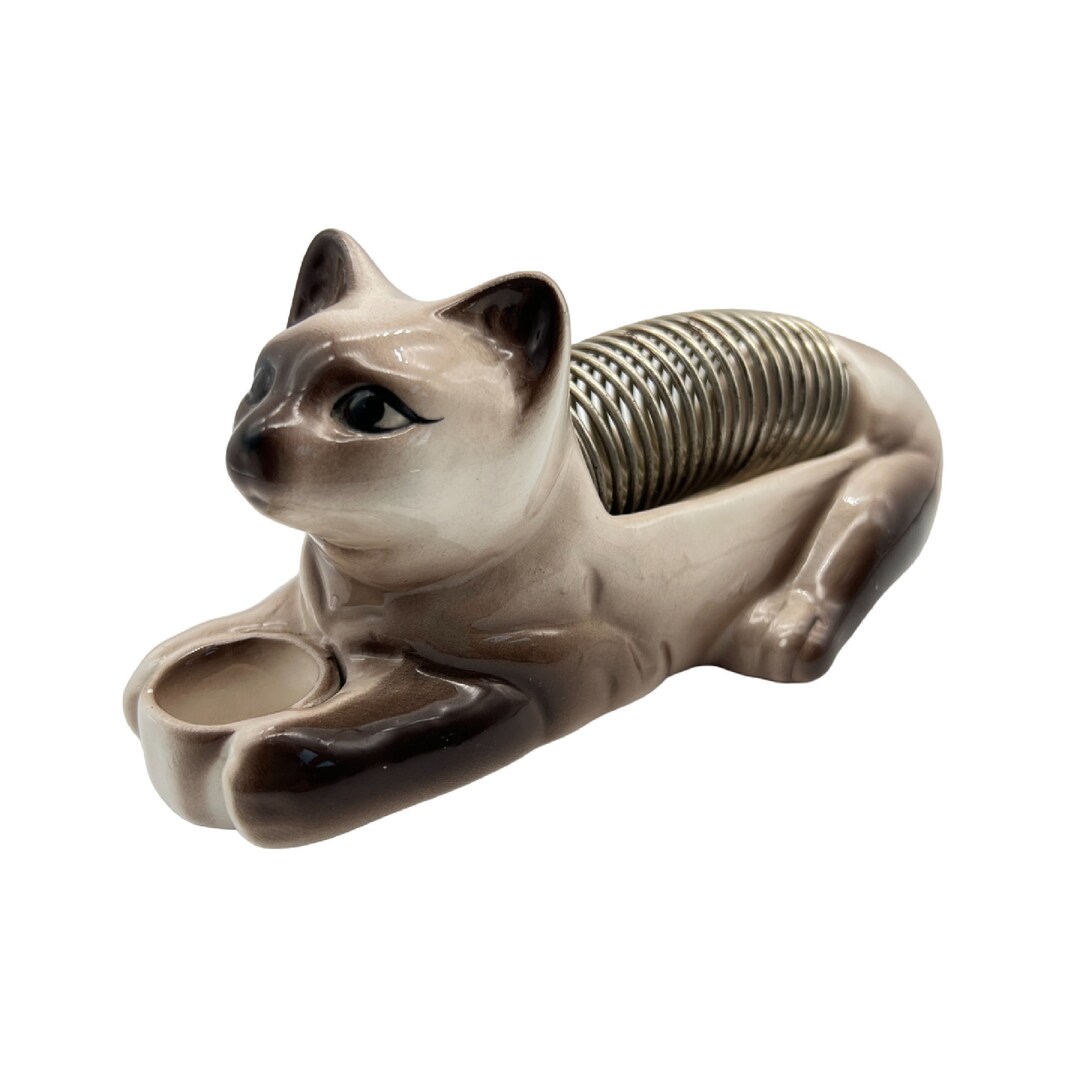 Vintage Siamese Cat Letter Holder Inkwell Ink Well Pen Holder Etsy