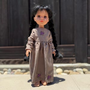 Paola Reina Doll Clothes Outfit For Las Amigas Dolls - Long Pioneer Dress with Custom Embroidery
