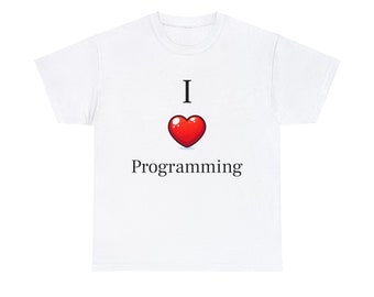 Unique I Love Programming T-Shirt Perfect Gift for Coders and Tech Enthusiasts Ideal for Showing Passion for Coding, Stylish and Comfortable