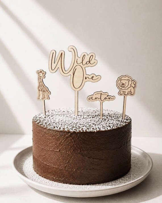 Cake Topper Set "Wild One" – Perfekte Tortendeko für den ersten Geburtstag