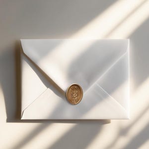 Wachssiegel oval "zwei Rosen mit Stiel" mit Klebepunkt zum Selbstanbringen | Selbstklebend | Hochzeitseinladungen