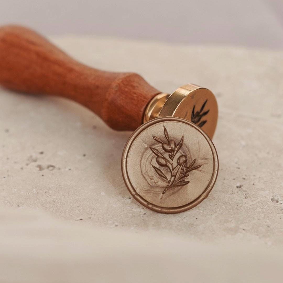 Wax Seal Stamp | Olive Branch Wedding Invitations | Wax Stamp