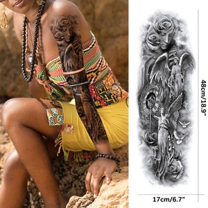 Realistic Look Full Arm Sleeve Temporary Tattoo Stickers Body Art Men Woman