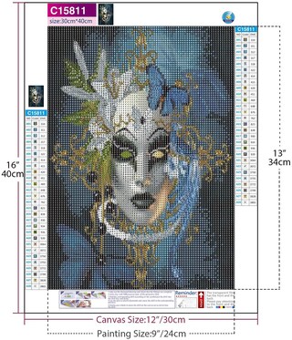 COKYIS Kit Diamanti 5D Fai Da Te “La Strega” – Quadro Di Cristalli Per Decorazione Parete Casa (40x50cm)