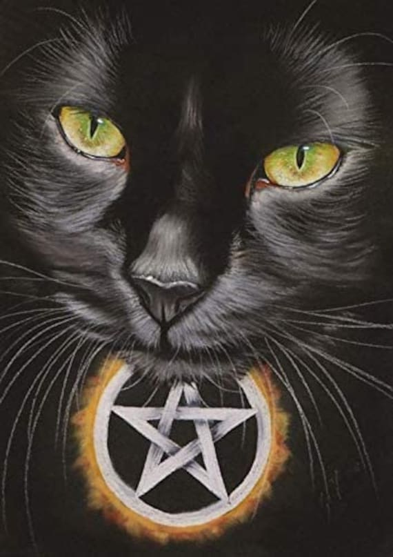 Black cat diamond painting 