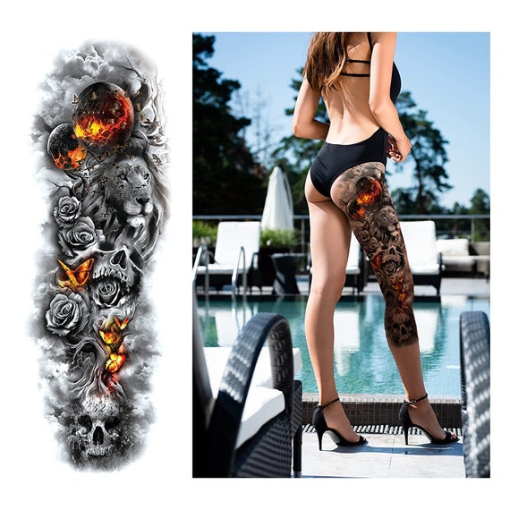 Epic Armoury Rose Temporary Tattoo – Temporäre Tattoo-Transfer Für Kostüm & Cosplay, Mehrfarbig
