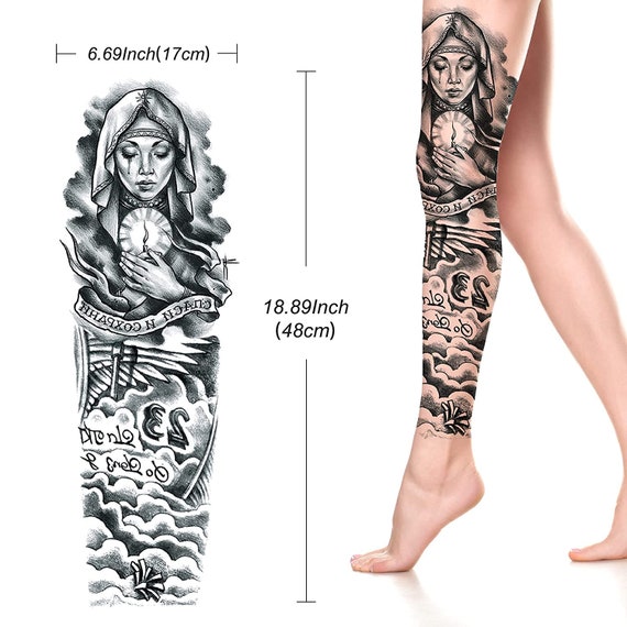 Kotbs 2 Sheets Temporary Tattoos 3D Cross Clock Body Arm Tattoo Sticker for  Men Women Fake Tattoo : Amazon.in: Beauty