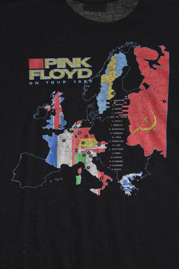 Xl Pink Floyd Vintage Shirt T-shirt 1989 Tour Black Rock - Etsy