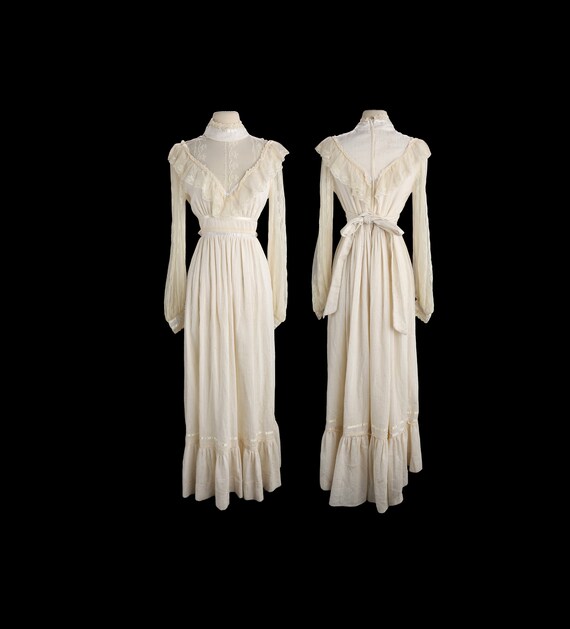 vintage white prairie dress - Gem