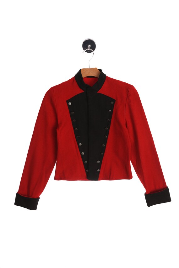 Vintage Marching Band Jacket Red / Black Steel Bu… Gem