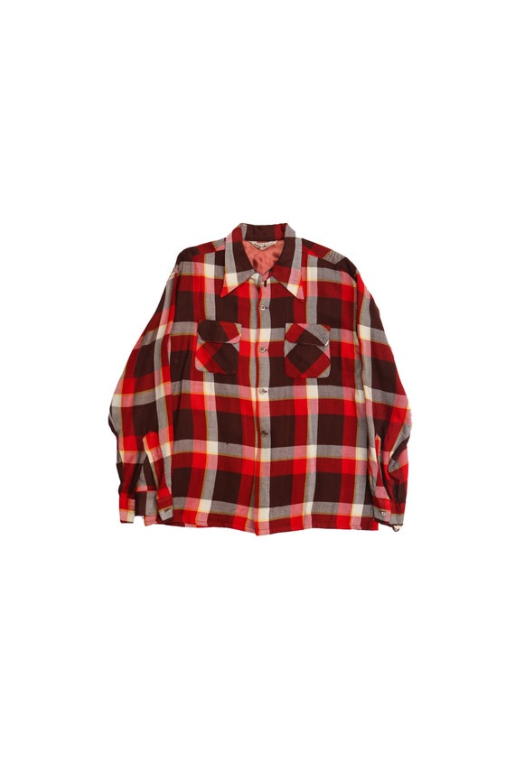 VTG 50s Women's Rockabilly Bowling Shirt • Single Nee