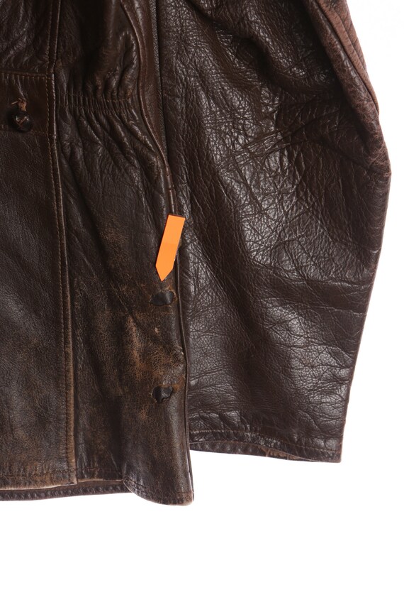 Vintage Men Brown Leather Jacket - Styled By Knopf - … - Gem