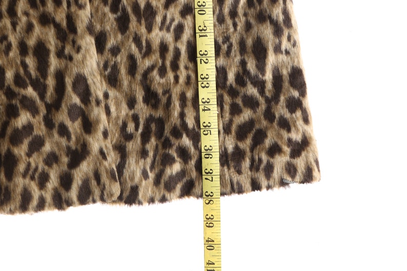 Y2K Leopard Print Faux Fur Coat - Etsy