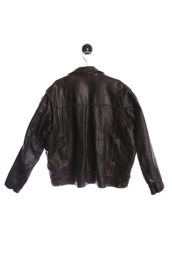 Men's Biker Black Leather Jacket by Unik Premium - Gem