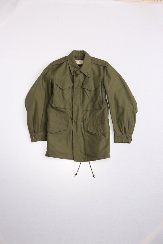 Vintage military field jacket army green men 70's vie… - Gem