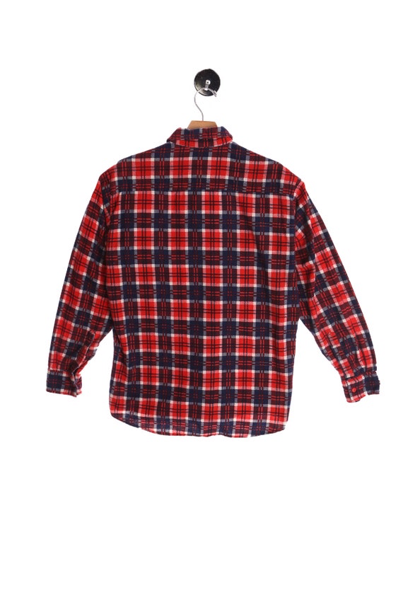 Vintage Red Plaid Flannel Shirt - Gem