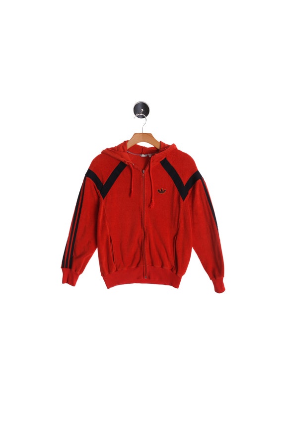 adidas hoodie red and blue