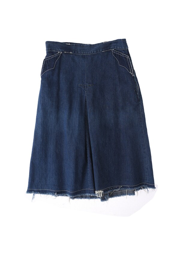 Vintage Western Style Denim Maxi Skirt main image 0