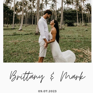 Customisable wedding invitation