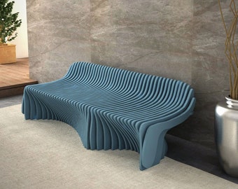 Parametric Bench Design, CNC files for cutting, Plywood Chair, Custom Furniture, Parmetric Bench, DXF Bench Plan, Wooden Bench